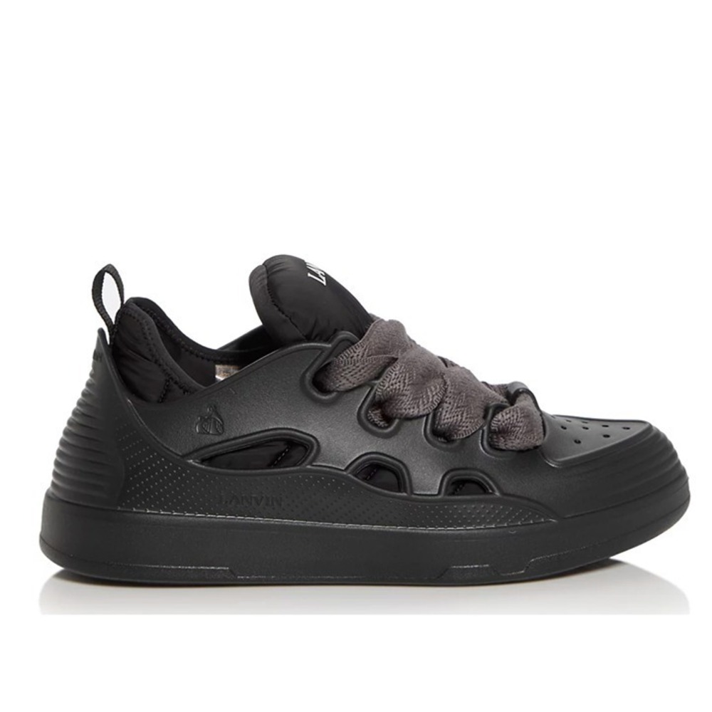 Lanvin Paris Men's‎ Molded Rubber Curb Sneaker Shoe, Anthracite, Size 45